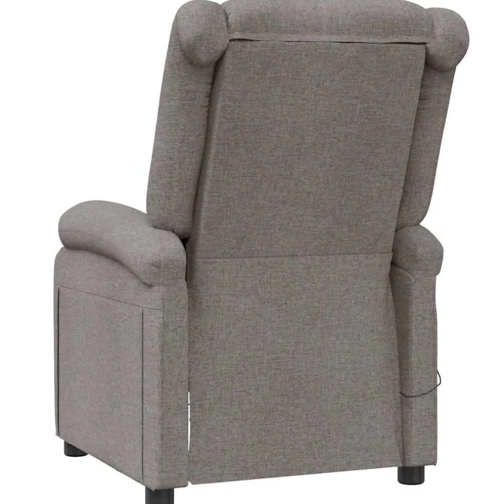 vidaXL Massagestoel stof taupe