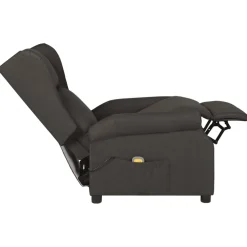 vidaXL Massagestoel stof taupe