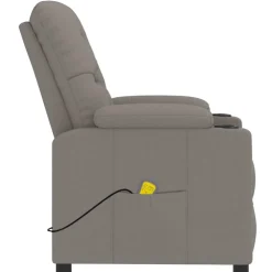 vidaXL Massagestoel stof taupe