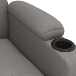 vidaXL Massagestoel stof taupe