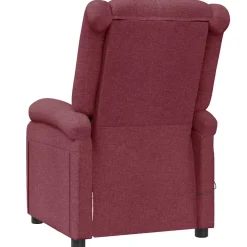 vidaXL Massagestoel stof wijnrood