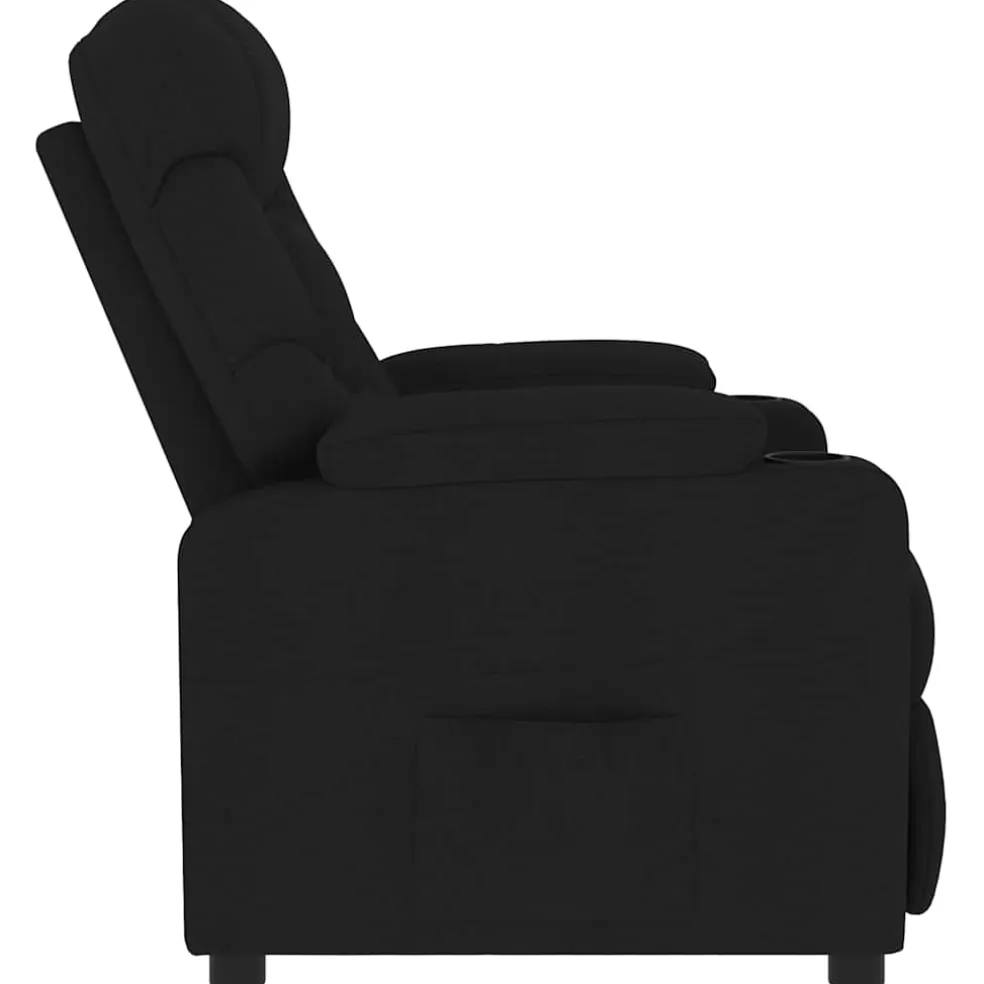 vidaXL Massagestoel stof zwart