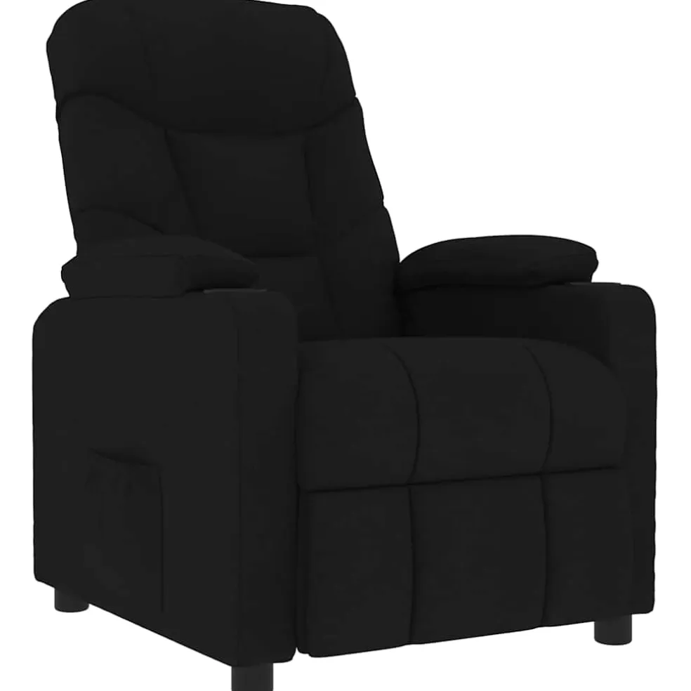 vidaXL Massagestoel stof zwart