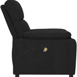 vidaXL Massagestoel stof zwart