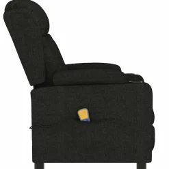 vidaXL Massagestoel stof zwart