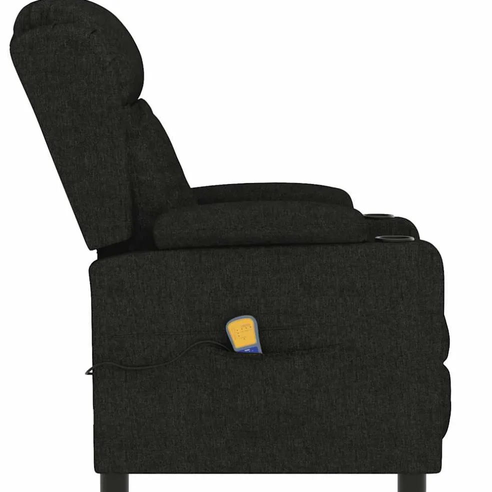 vidaXL Massagestoel stof zwart