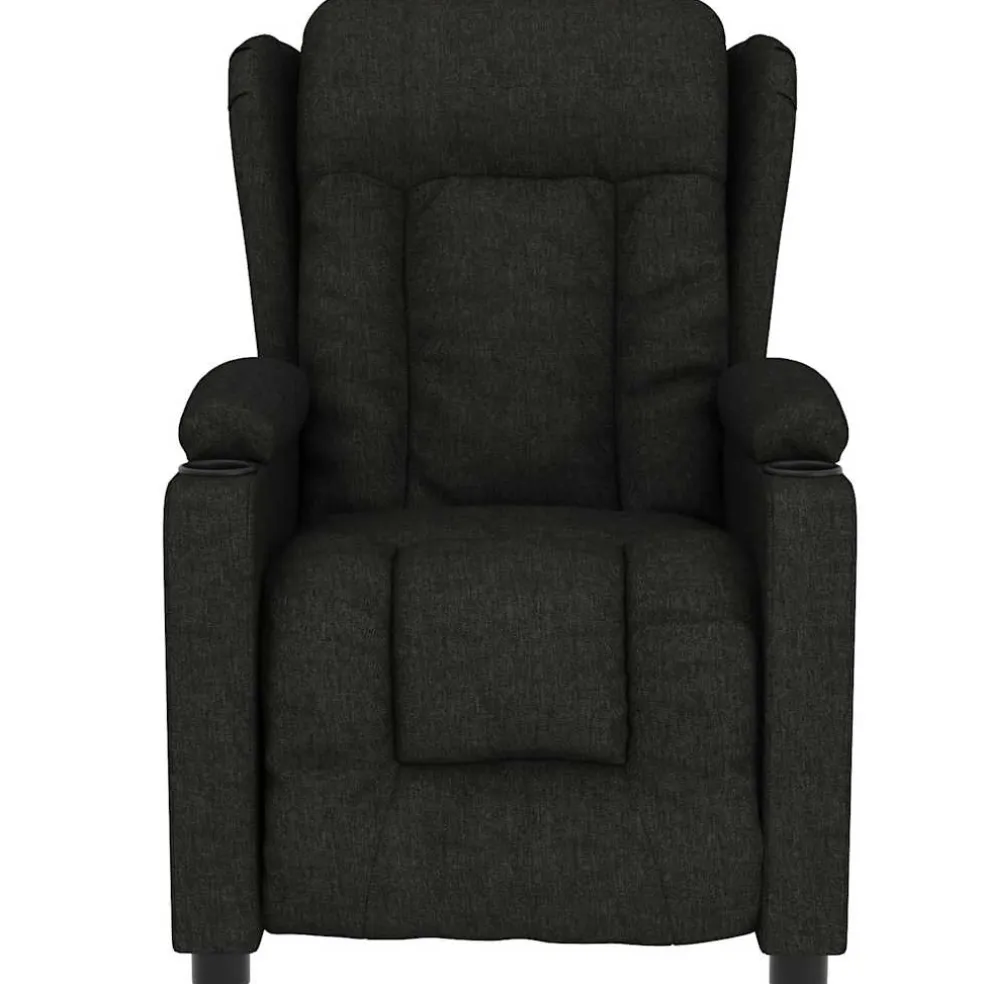 vidaXL Massagestoel stof zwart