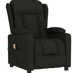 vidaXL Massagestoel stof zwart