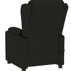 vidaXL Massagestoel stof zwart