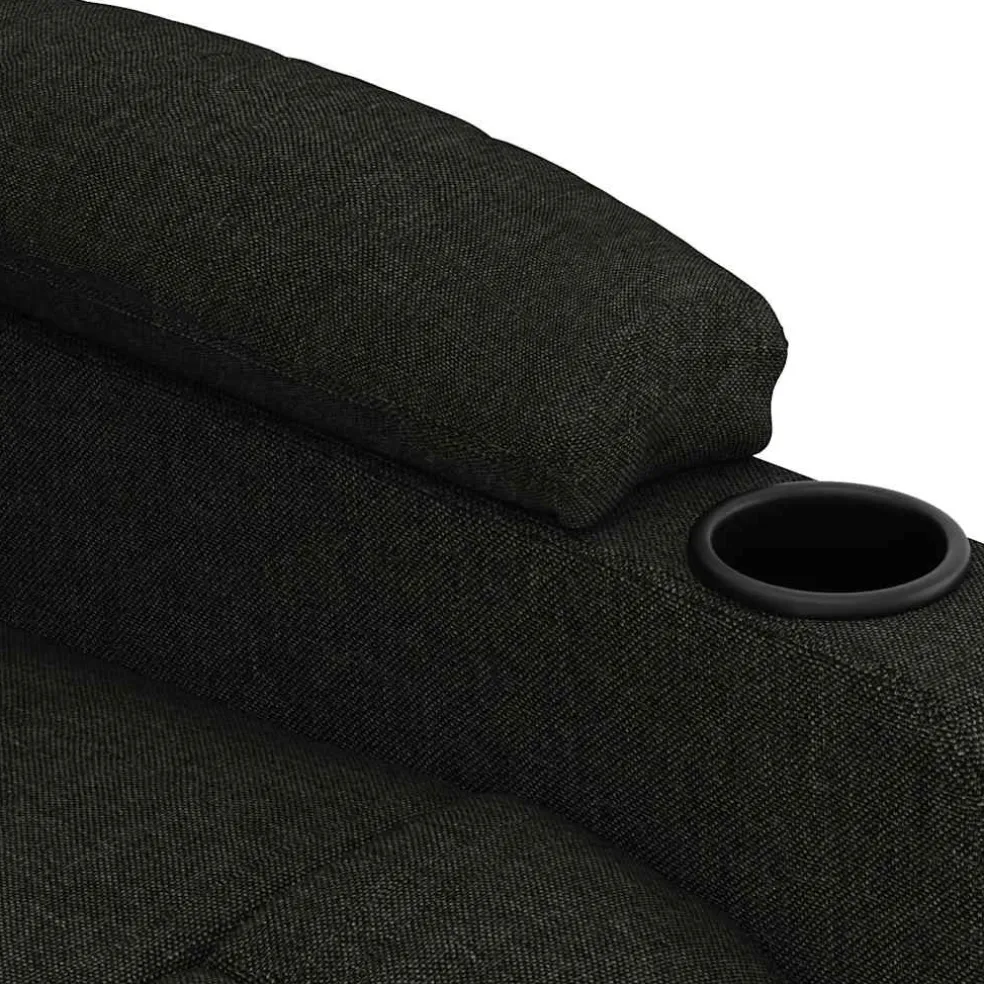 vidaXL Massagestoel stof zwart