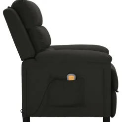 vidaXL Massagestoel stof zwart