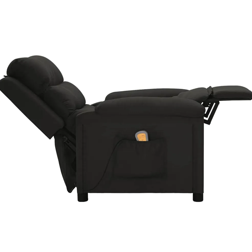 vidaXL Massagestoel stof zwart