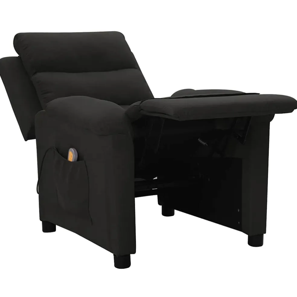 vidaXL Massagestoel stof zwart