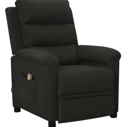vidaXL Massagestoel stof zwart
