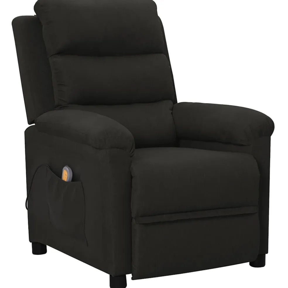 vidaXL Massagestoel stof zwart
