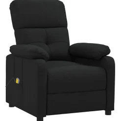 vidaXL Massagestoel stof zwart