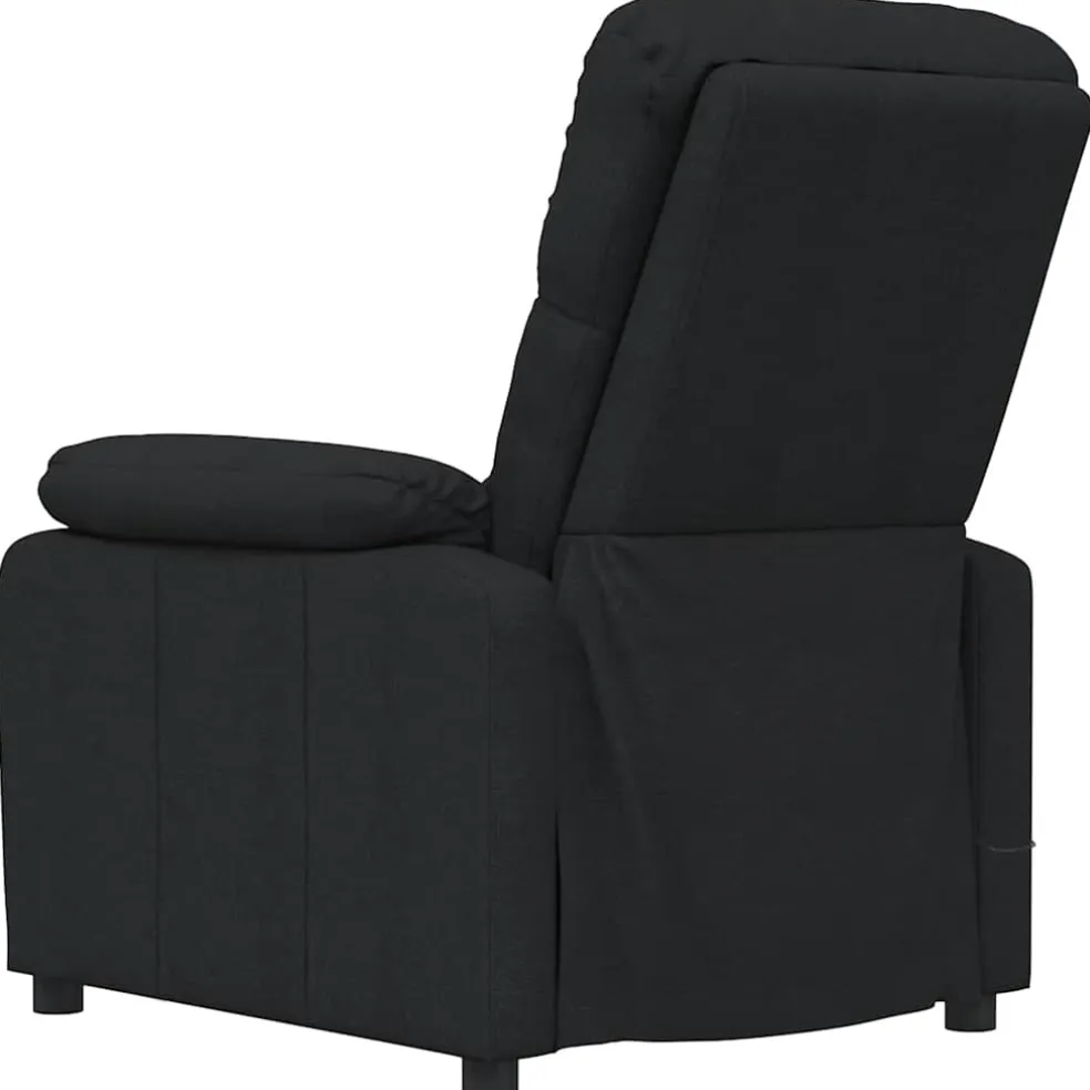 vidaXL Massagestoel stof zwart