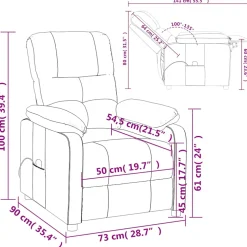 vidaXL Massagestoel stof zwart