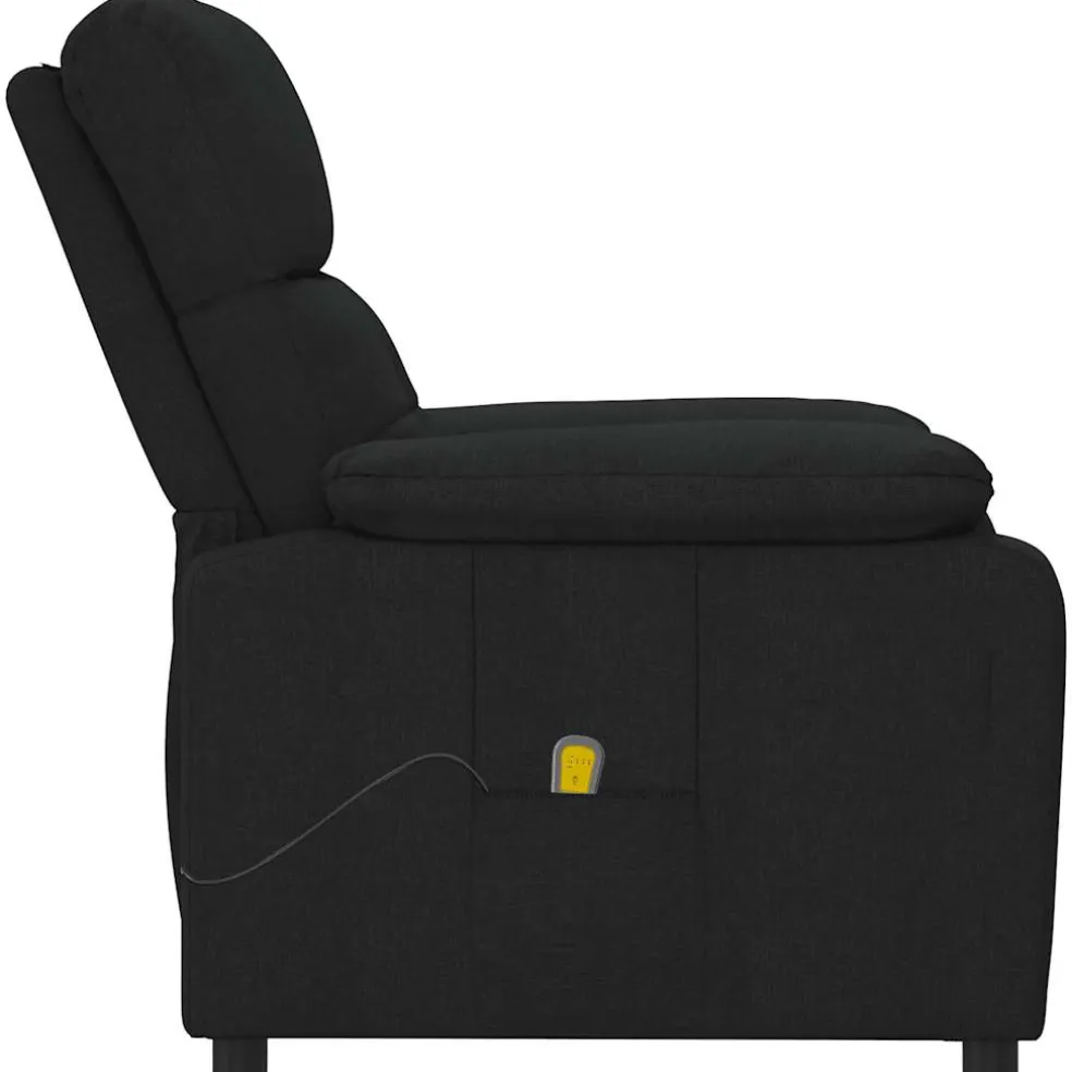 vidaXL Massagestoel stof zwart