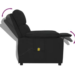 vidaXL Massagestoel stof zwart