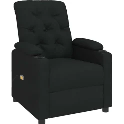 vidaXL Massagestoel stof zwart