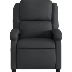 vidaXL Massagestoel van echt leer, zwart