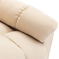 vidaXL Massagestoel verstelbaar stof crèmekleurig