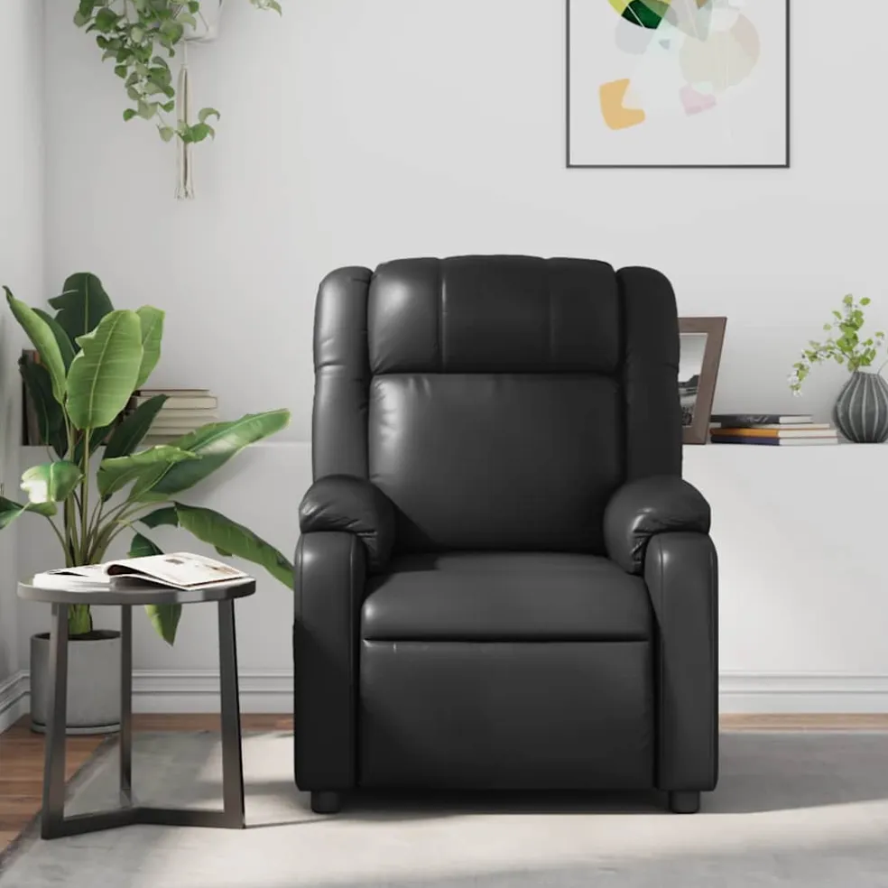 vidaXL Massagestoel verstelbaar kunstleer zwart