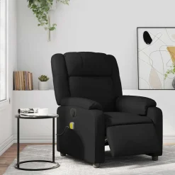 vidaXL Massagestoel verstelbaar elektrisch kunstleer zwart