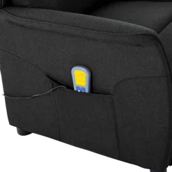 vidaXL Massagestoel Zwart 93.5 x 67.5 x 101.5 cm Stof