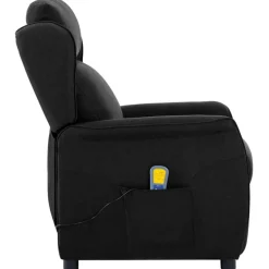 vidaXL Massagestoel Zwart 93.5 x 67.5 x 101.5 cm Stof