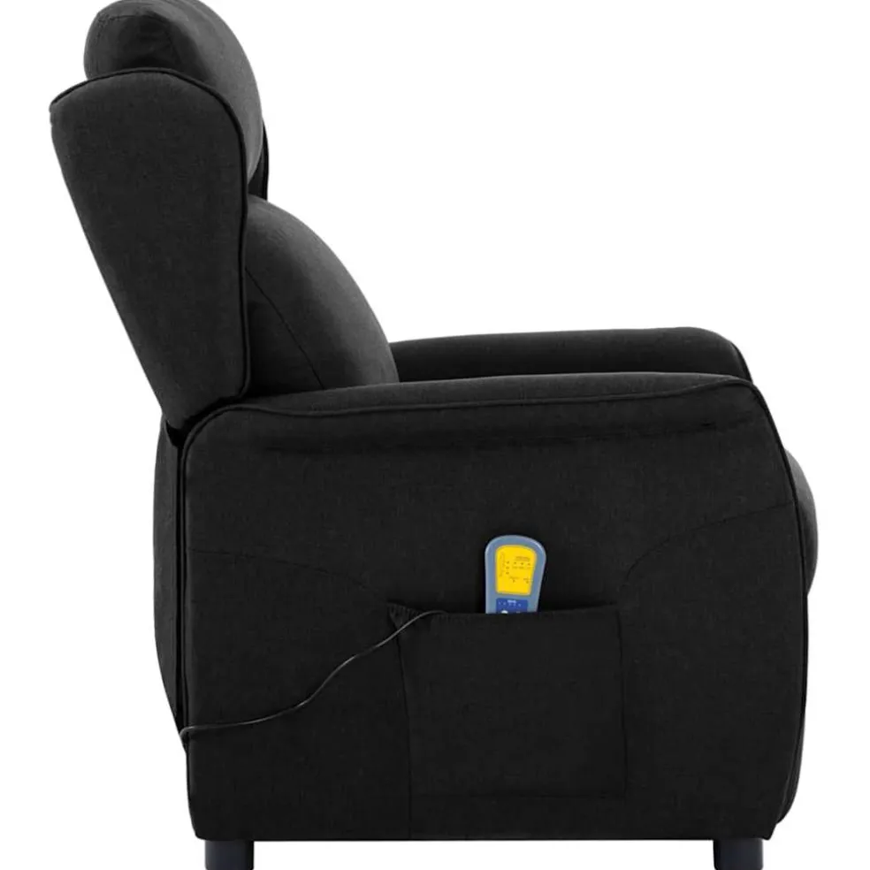 vidaXL Massagestoel Zwart 93.5 x 67.5 x 101.5 cm Stof