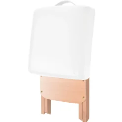 vidaXL Massagetafel- en krukset inklapbaar 2 zones 10 cm dik wit