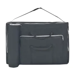 vidaXL Massagetafel inklapbaar 2 zones 10 cm dik zwart