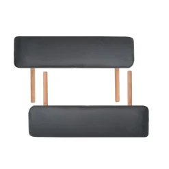 vidaXL Massagetafel inklapbaar 2 zones 10 cm dik zwart