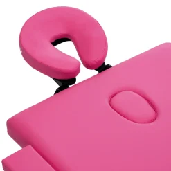 vidaXL Massagetafel inklapbaar 2 zones hout roze