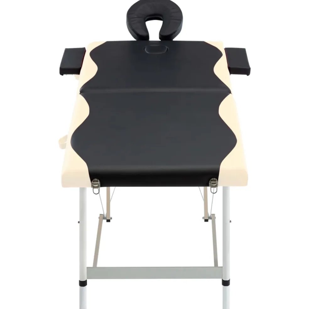 vidaXL Massagetafel inklapbaar 3 zones aluminum roze