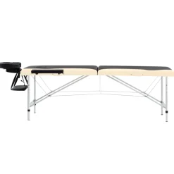vidaXL Massagetafel inklapbaar 3 zones aluminum roze
