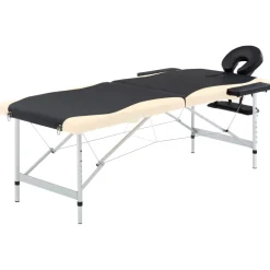 vidaXL Massagetafel inklapbaar 3 zones aluminum roze