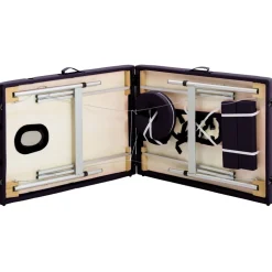 vidaXL Massagetafel inklapbaar 2 zones aluminum paars