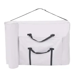 vidaXL Massagetafel inklapbaar 3 zones 10 cm dik wit