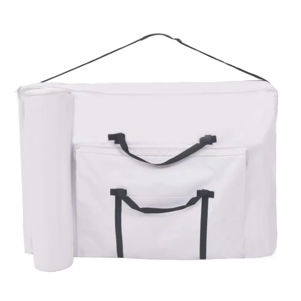 vidaXL Massagetafel inklapbaar 3 zones 10 cm dik wit