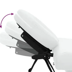 vidaXL Massagetafel inklapbaar met aluminium frame (vier delen / crèmewit)