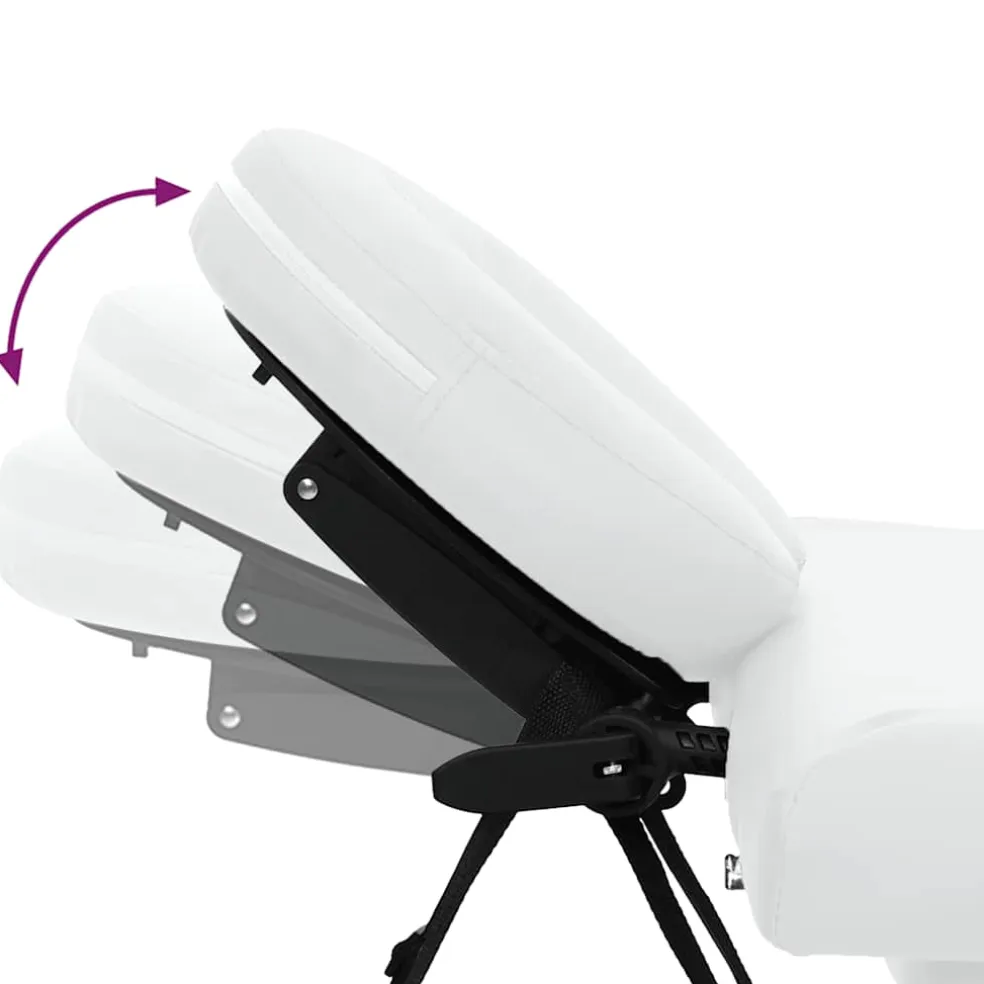 vidaXL Massagetafel inklapbaar met aluminium frame (vier delen / crèmewit)