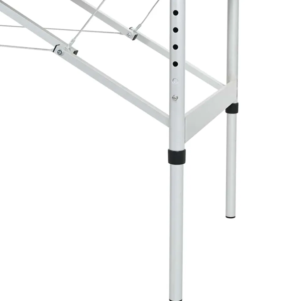 vidaXL Massagetafel inklapbaar met aluminium frame (vier delen / crèmewit)