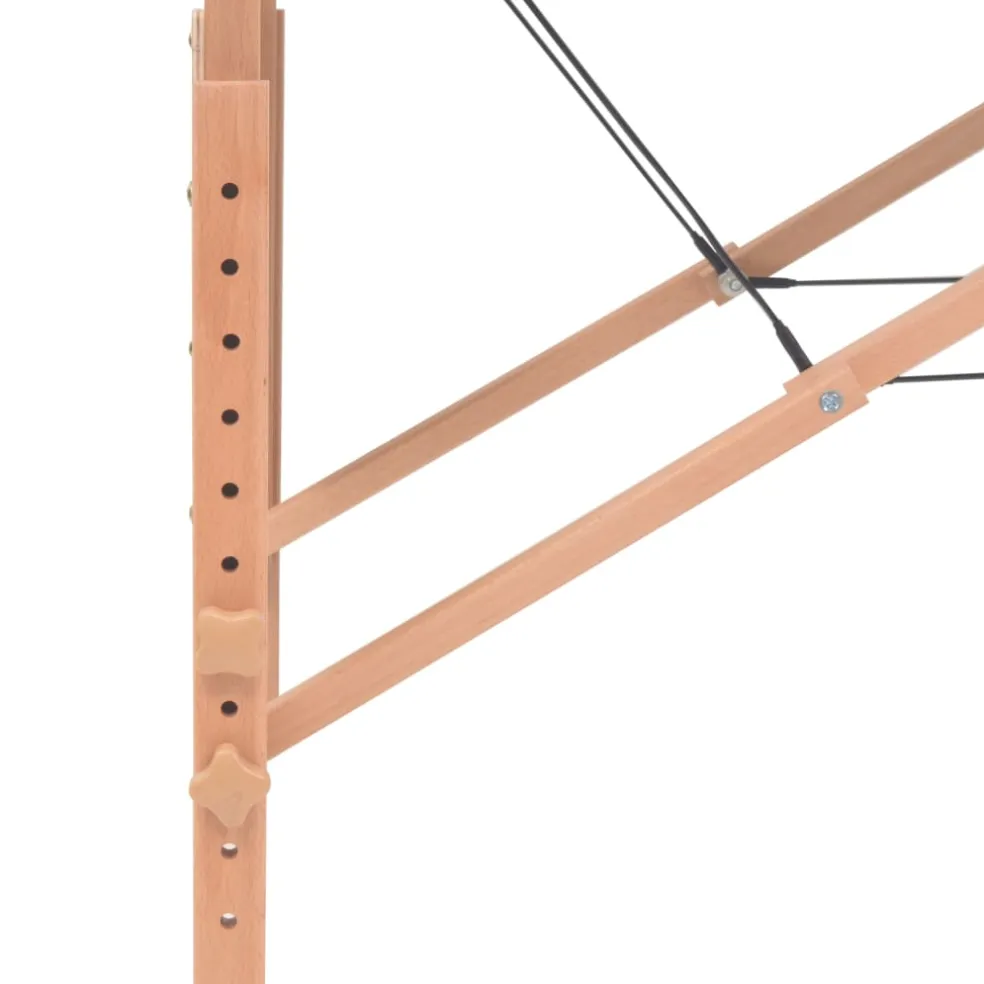 vidaXL Massagetafel inklapbaar 3 zones 10 cm dik zwart