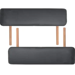 vidaXL Massagetafel inklapbaar 3 zones 10 cm dik zwart