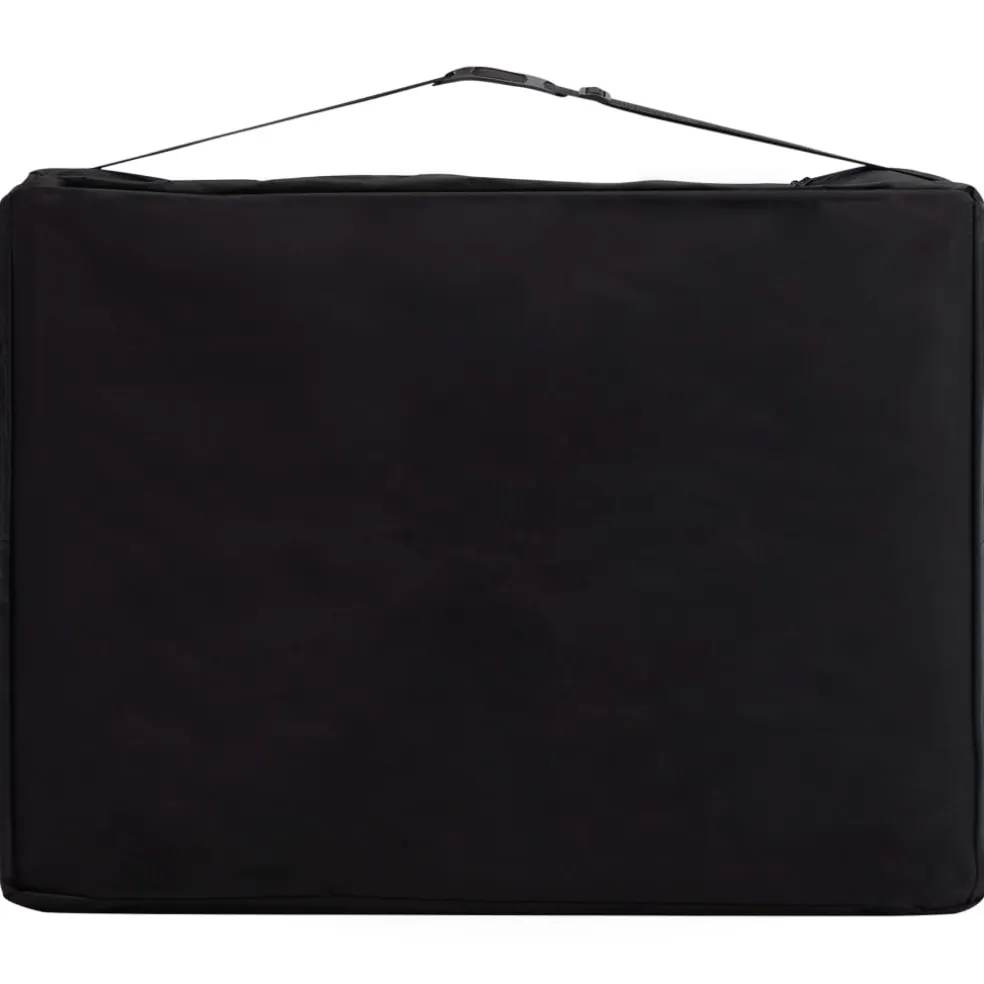 vidaXL Massagetafel inklapbaar 3 zones hout zwart en wit