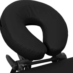 vidaXL Massagetafel met 4 zones inklapbaar aluminum frame zwart