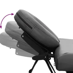 vidaXL Massagetafel met 4 zones 186x68 cm aluminium frame antraciet